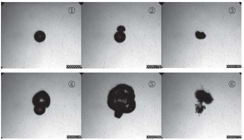 Appearance of Microcapsule Destruction (250,000 fps) 